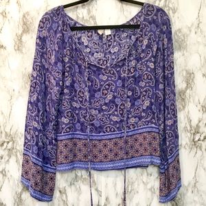 Francesca’s Collections | Boho Paisley Top (XS)